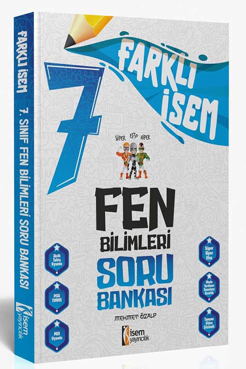İsem 2025 Farklı İsem 7. Sınıf Fen Bilimleri Soru Bankası