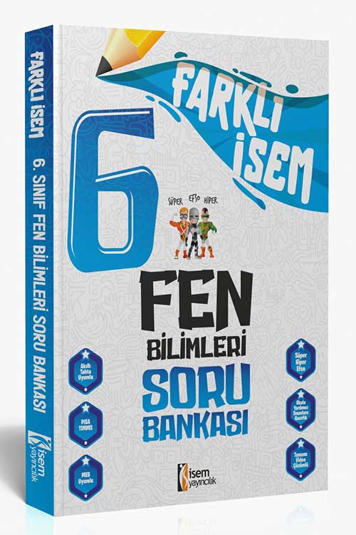 İsem 2025 Farklı İsem 6. Sınıf Fen Bilimleri Soru Banka