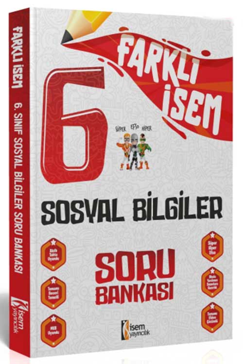 İsem 2025 Farklı İsem 6. Sınıf Sosyal Bilgiler Soru Bankası