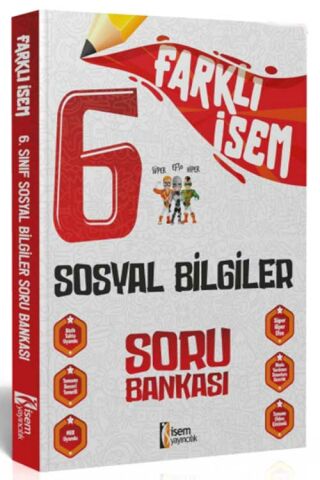 İsem 2025 Farklı İsem 6. Sınıf Sosyal Bilgiler Soru Bankası
