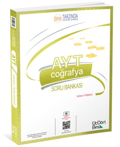 Üç Dört Beş Yayınları AYT Coğrafya Soru Bankası