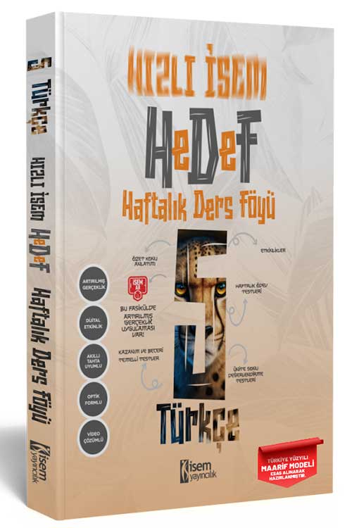 İsem 2025 Hızlı İsem 5. Sınıf Türkçe Haftalık Ders Föyü
