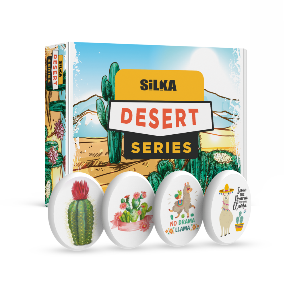 Silka Elips Lama Kaktüs Serisi 12 Desen Silgi