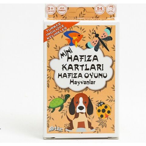 Star Eğitici Mini Hafıza Kartları Eşleştirme Oyunu - Hayvanlar