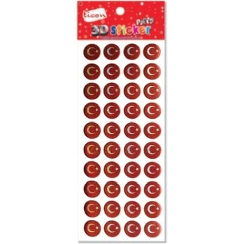 Ticon Sticker Bayrak Yuvarlak
