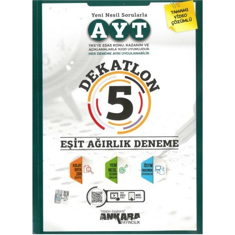 Ankara Yayıncılık AYT Eşit Ağırlık 5 Dekatlon Deneme