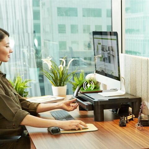 Escrıto Esem540 Lome Premıum Ayarlanabilir Çekmeceli Wifi Şarj Üniteli Monitör Yükseltici