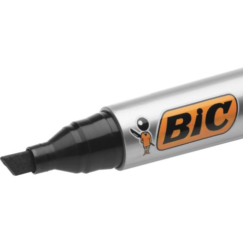 Bic Marker 2300 Kesik Uçlu Permanent Markör Siyah 12'li Kutu