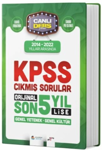 Akademi Denizi Kpss Lise Son 5 Yıl Çıkmış Sorular 2014-22 2024