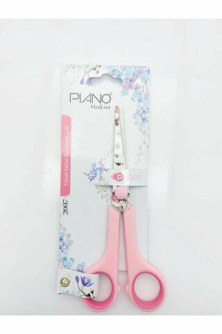 Piano Desenli Makas - Orta Boy Ofis Makası - Paslanmaz Çelik 17 Cm