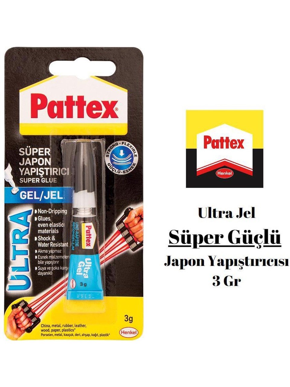 Pattex Ultra Güçlü Gel Japon Yapıştırıcı 3gr