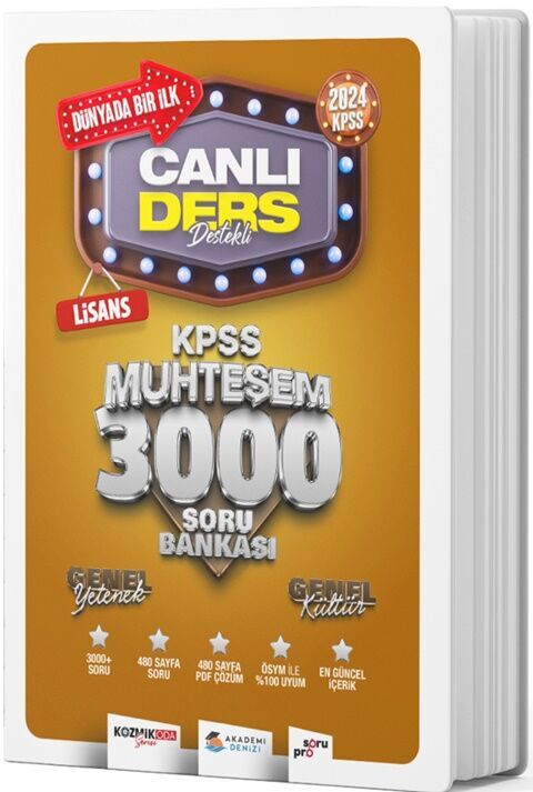 Akademi Denizi Kpss Lisans Gygk 3000 Soru Bankası 2024