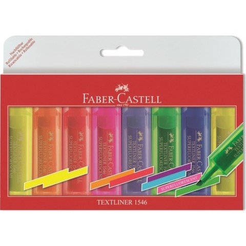 Faber Castell Şeffaf Gövde Fosforlu Kalem 6+2 Renk