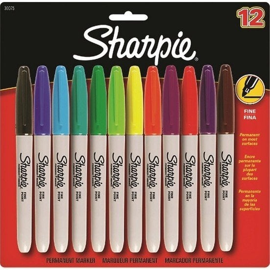 Sharpie Fine Permanent Markör 12 Li Blister