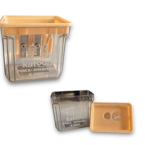 Katoon K-3009 Çift Bıçaklı Hazneli Kalemtraş – Pastel Turuncu