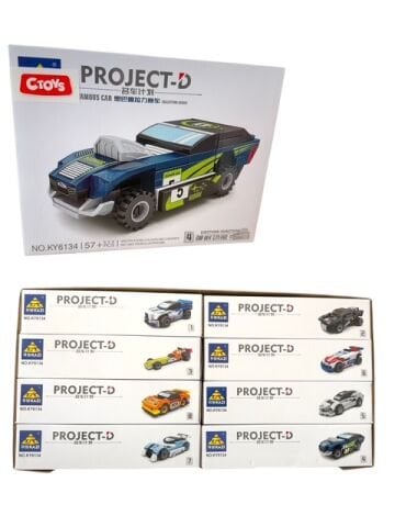 Ctoy-Ky6134 Yarış Arabaları Parçalı Blok Seti 8li S