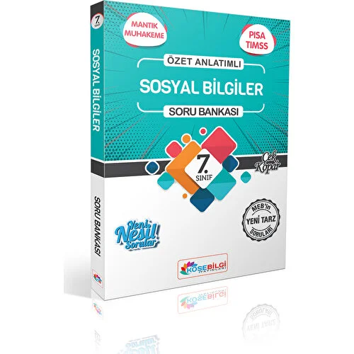 Köşe Bilgi Yayınları Özet Bilgili 7.Sınıf Sosyal Bilgiler Soru Bankası