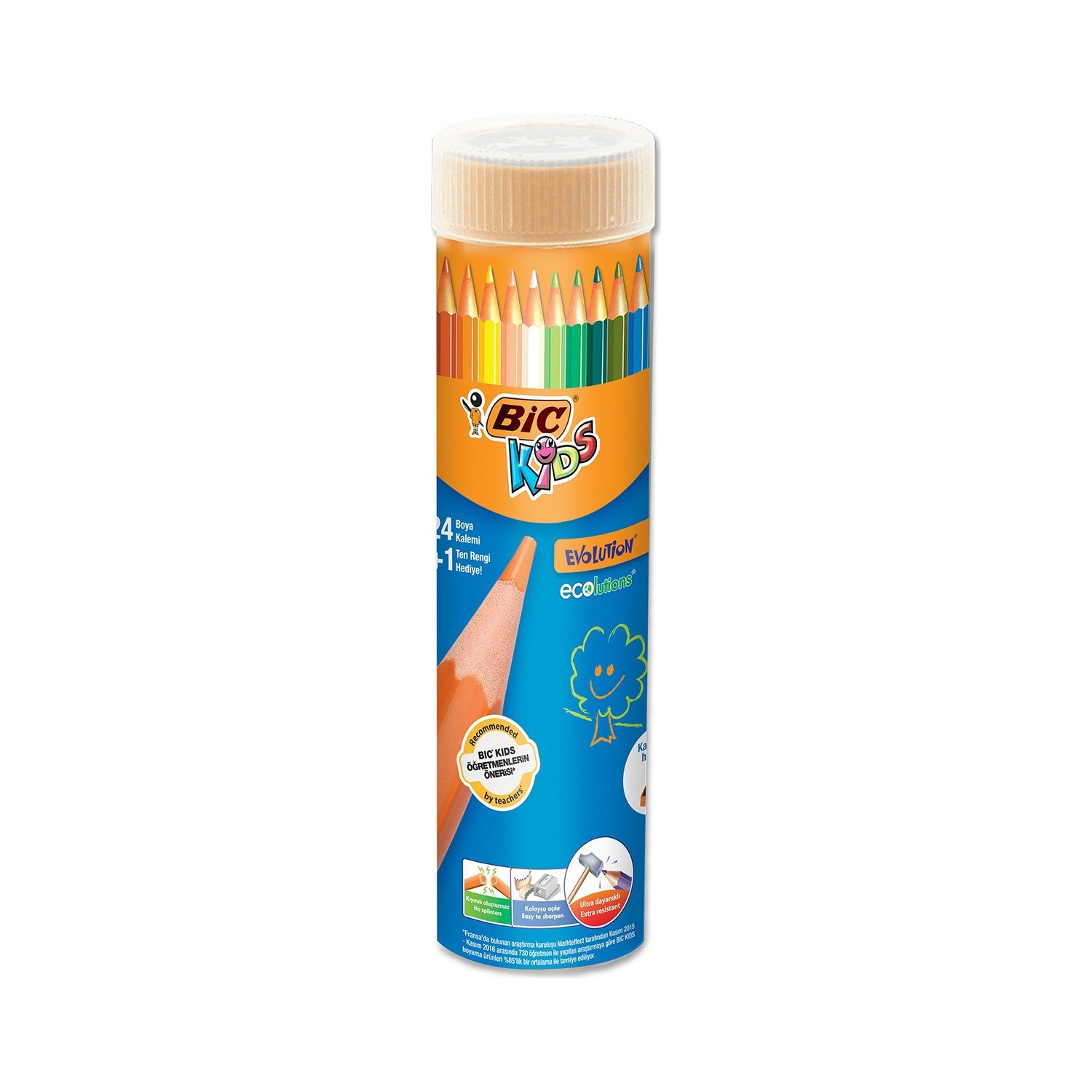 BİC KİDS KURUBOYA METAL TÜP 24 LÜ