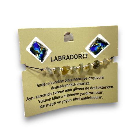 Sasta Kırık Doğal Taş Bileklik – Labradorit