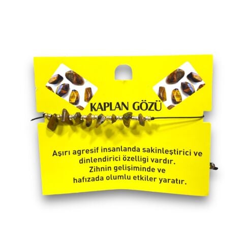 Sasta Kırık Doğal Taş Bileklik – Kaplan Gözü