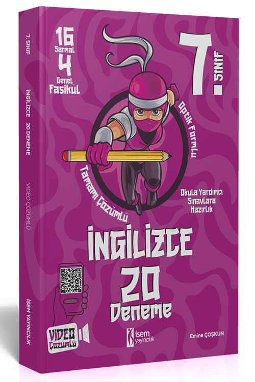 İsem Yayınları 7.Sınıf İngilizce 20 Deneme