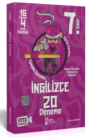 İsem Yayınları 7.Sınıf İngilizce 20 Deneme