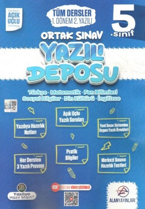 Alan 5.Sınıf 1.Dönem 2.Yazılı 2024