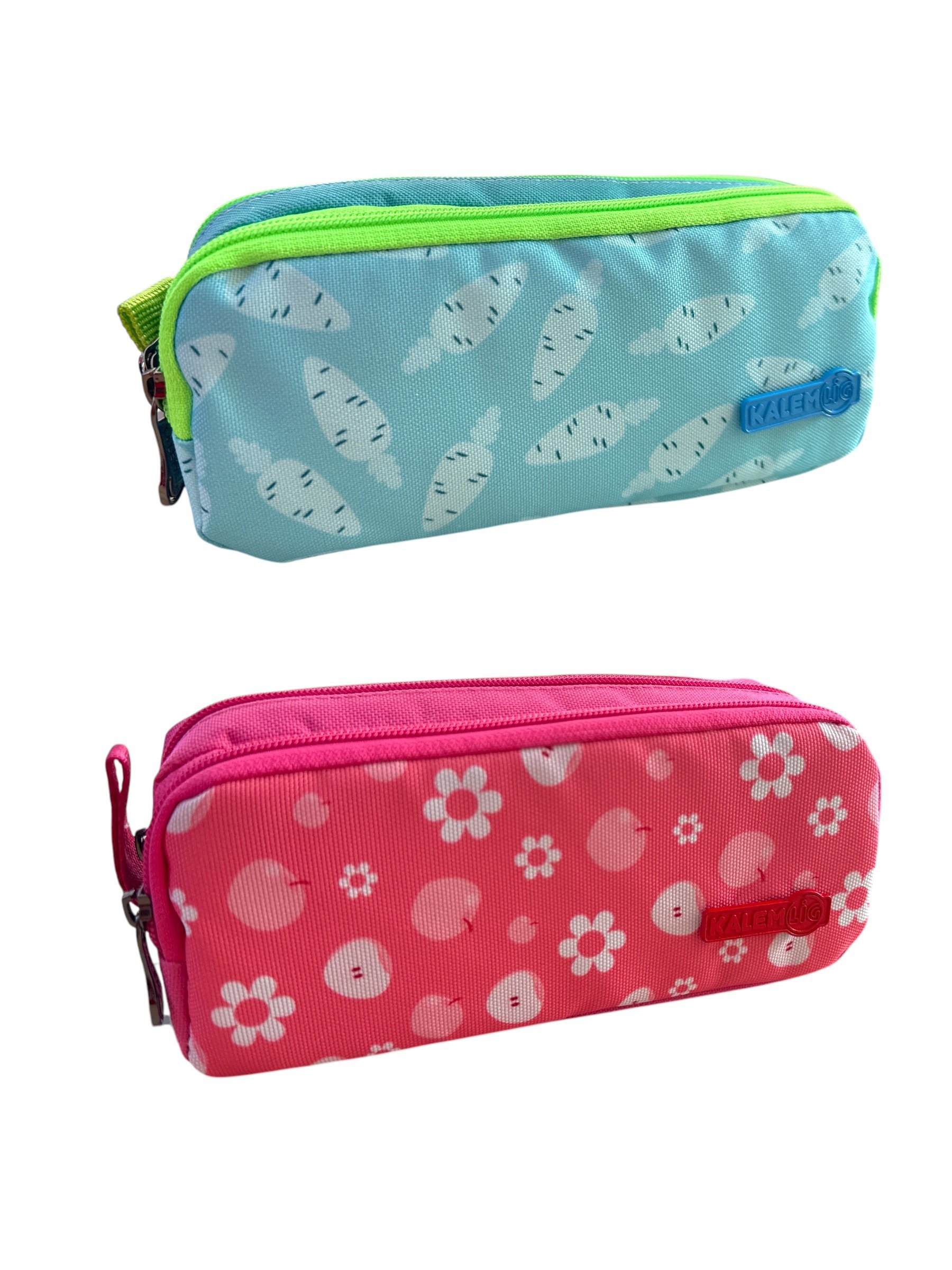 Kalemlig Kl24-3001 Flower Double Çift Bölmeli Kalem Çantası