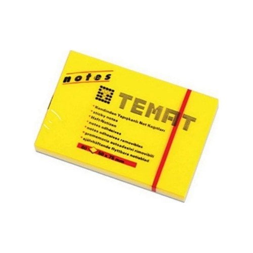 Temat 50x75 Mm Not Kağıdı 80 Yp Fosforlu Sarı 11064
