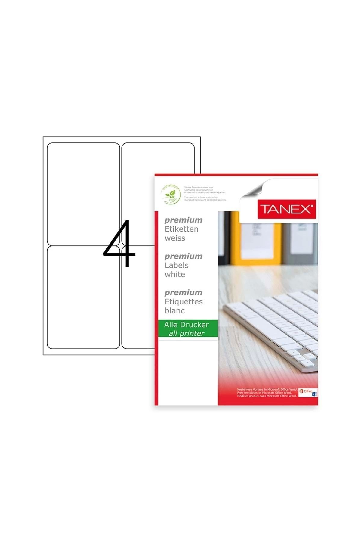 Tanex TW-2004 Hazır Etiket A4 99.1x139 mm Lazer Etiket 100 Adet