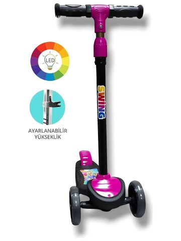 Swing Scooter Işıklı - Pembe (Kutulu)