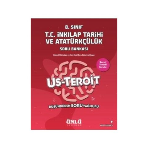 Ünlü 8. Sınıf Us-Teroit T.C. İnkılap Tarihi ve Atatürkçülük Soru Bankası