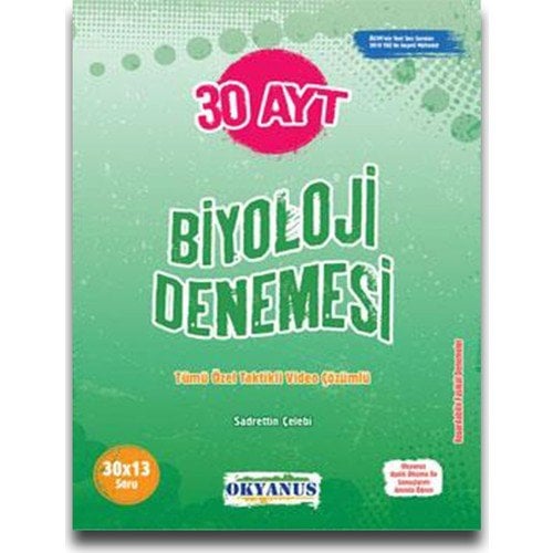 Okyanus Yayınları AYT Biyoloji 30 Denemesi