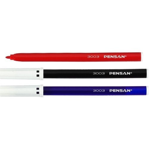 Pensan 3003 Ofis Tipi Keçeli Kalem 2 Mm Uç Kırmızı ( 1 Adet )