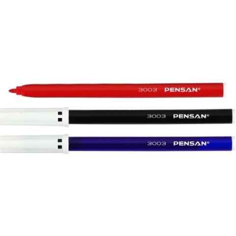 Pensan 3003 Ofis Tipi Keçeli Kalem 2 Mm Uç Kırmızı ( 1 Adet )