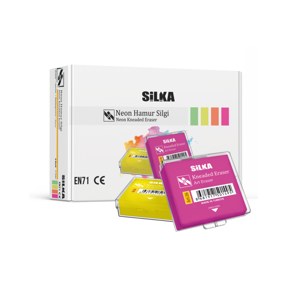Silka Neon Renkli Hamur Silgi Art.26R 1 ADET