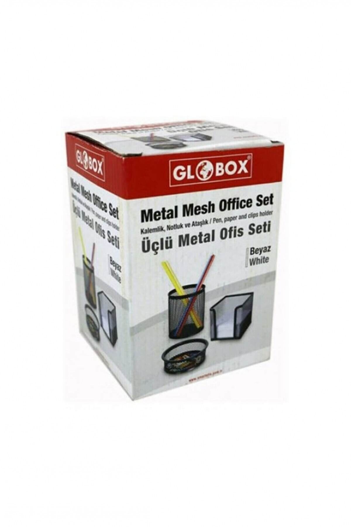 Globox Metal Siyah 3'lü Ofis Seti