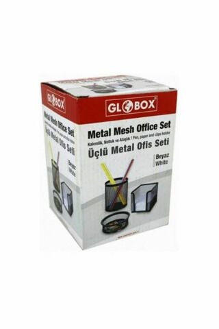 Globox Metal Siyah 3'lü Ofis Seti