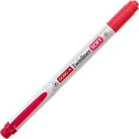 Dong-A Twinliner Soft Fosforlu Kalem Kırmızı No:13