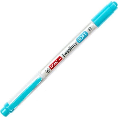 Dong-A Twinliner Soft Fosforlu Kalem Gök Mavi No:37