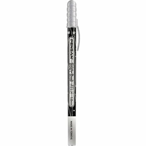 Pensan Simli Jel Kalem Jely 1.0mm – Gümüş