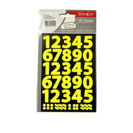 Tanex Stc-557 Rakam Etiket 23 Mm – Neon Sarı (2 Syf)