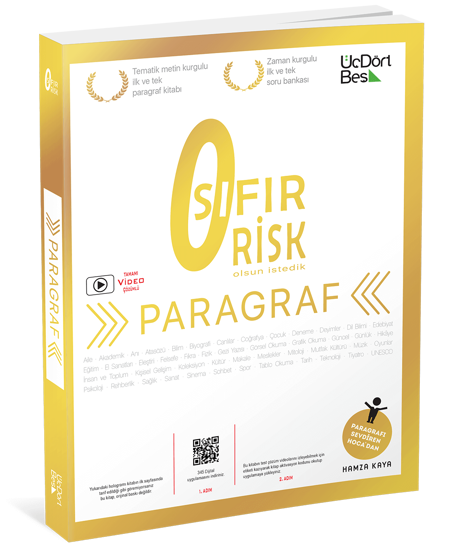 Üç Dört Beş Yayınları Paragraf Sıfır Risk