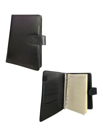 Aytan 1002 Deri Kapak Mıknatıs Tokalı organizer Defter – A5 Çizgili 96 Ypr